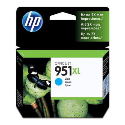 hp 951XL High Yield Ink Cartridge, Cyan Single Pack, CN046AE